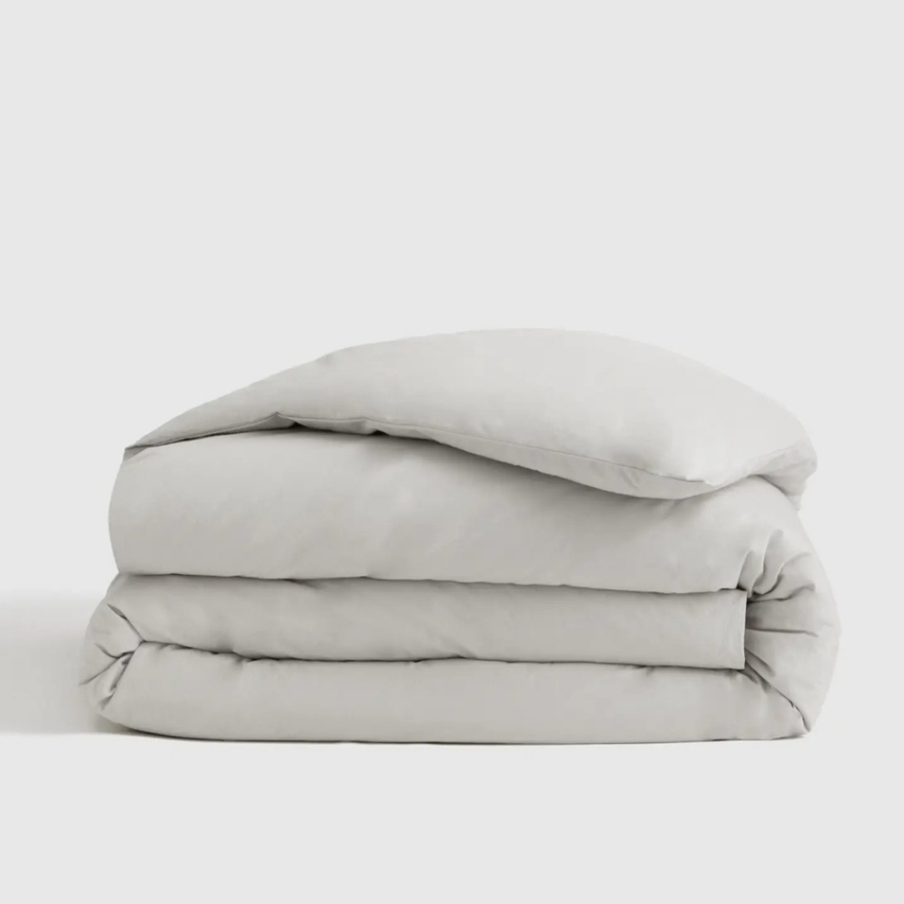 Quince 100% Organic Brushed Cotton Gray Duvet Cover ! Full/ Queen (455)